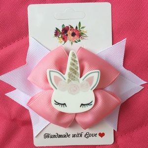 Unicorn Handmade Hair Bow